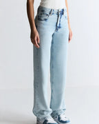 D04CAL03 - CALÇA RETA LIGHT BLUE DENIM