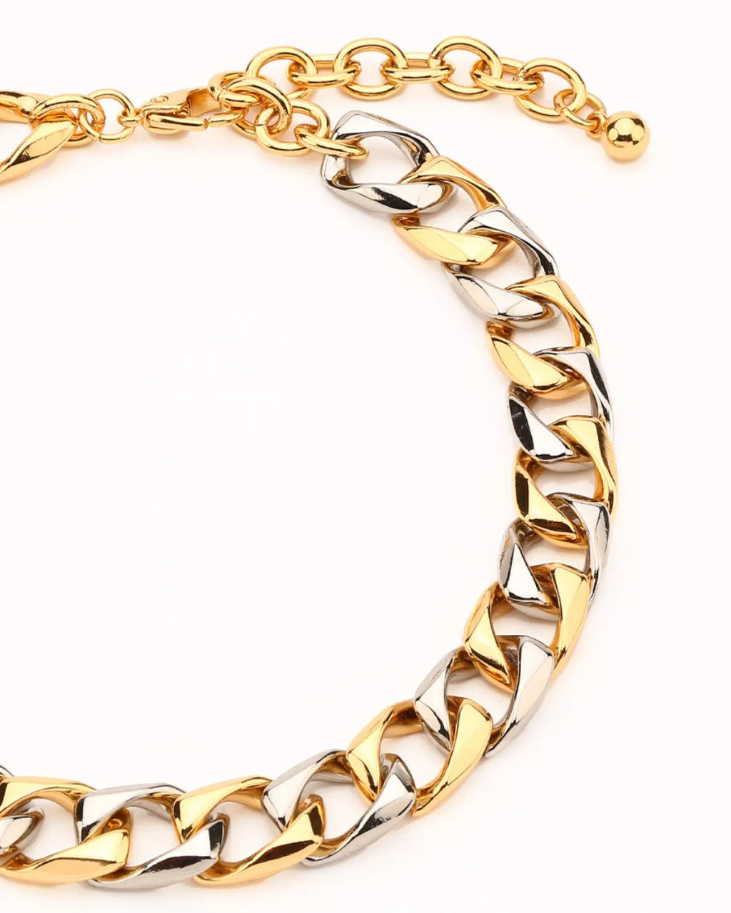 Pulseira mix elos silver/gold