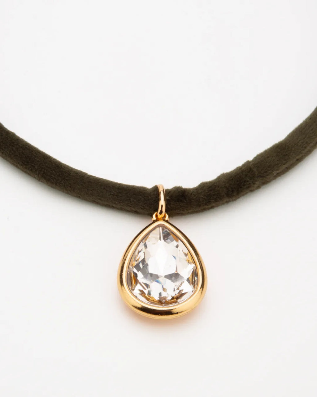 Chocker veludo verde cristal