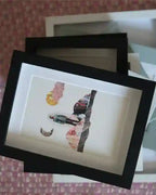 Colagem enquadrada sol - moldura verde