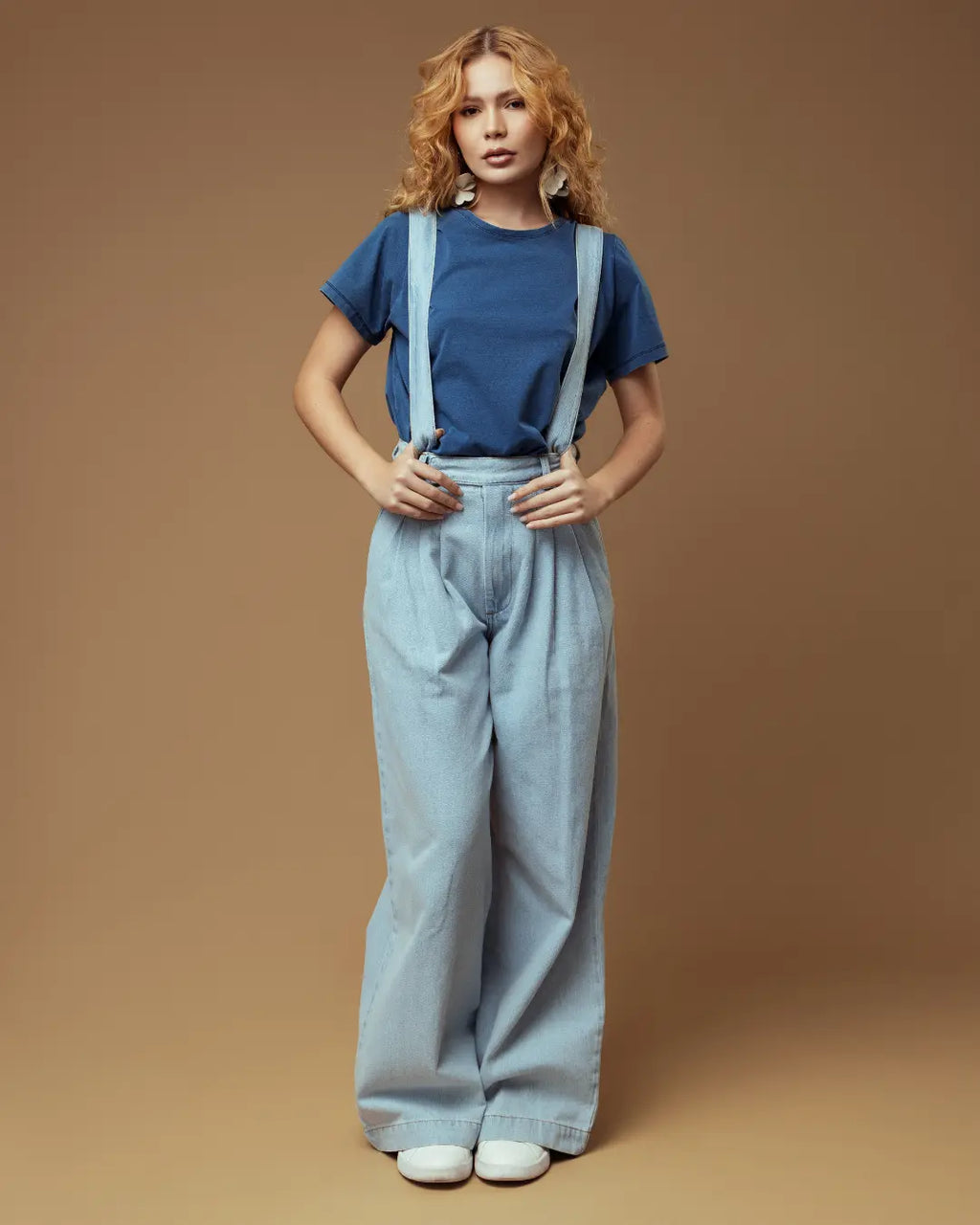 Calça Salopete Pantalona