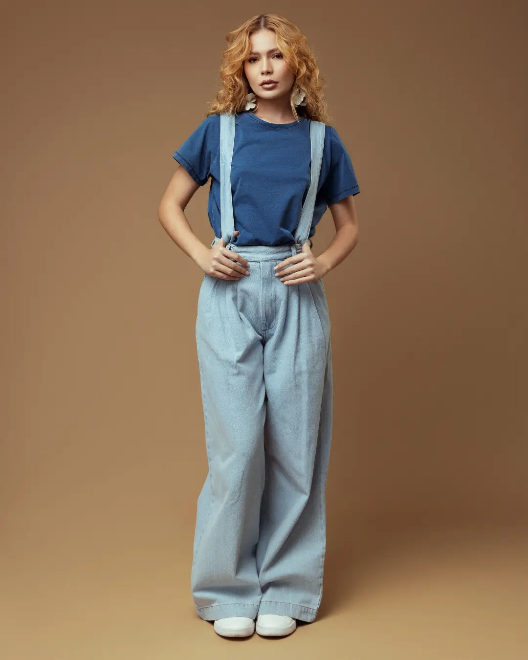 Calça Salopete Pantalona