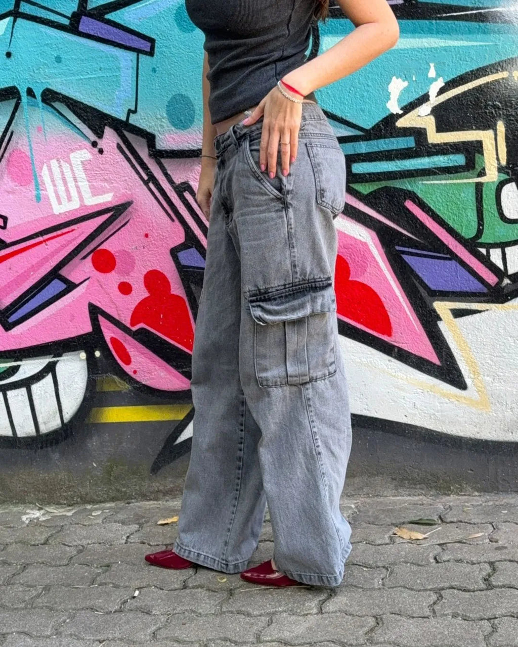 Calça cargo estonada