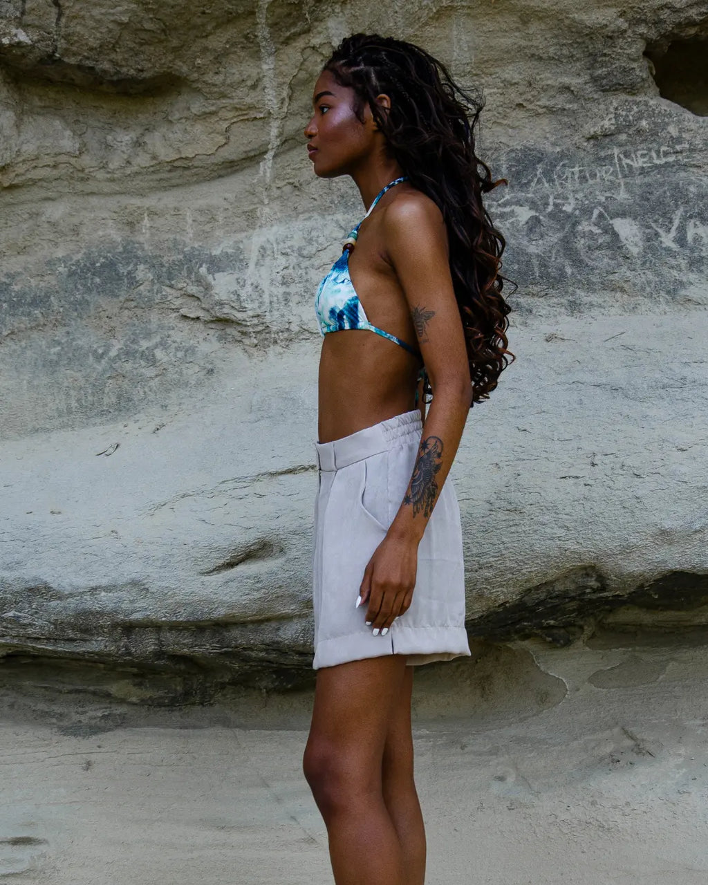 Shorts Duna em Seda Touch - Champagne