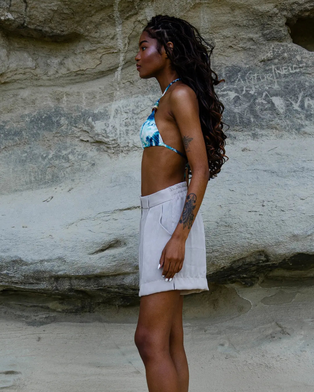 Shorts Duna em Seda Touch - Champagne