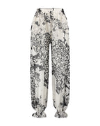 Calça aladim estampada 100% seda
