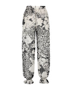 Calça aladim estampada 100% seda