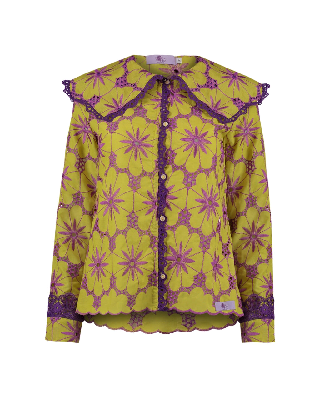 Camisa Maré de Corais Roxo e Amarelo