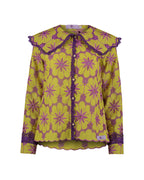 Camisa Maré de Corais Roxo e Amarelo