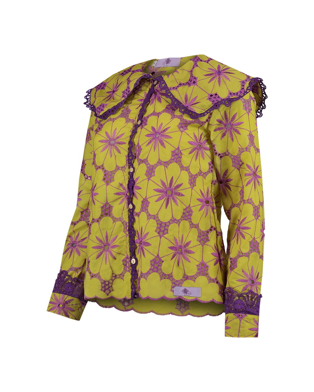 Camisa Maré de Corais Roxo e Amarelo