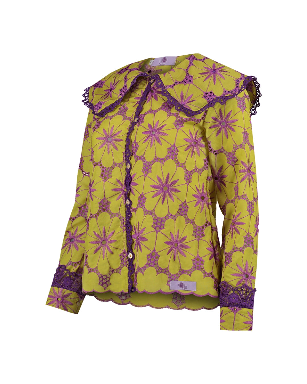 Camisa Maré de Corais Roxo e Amarelo