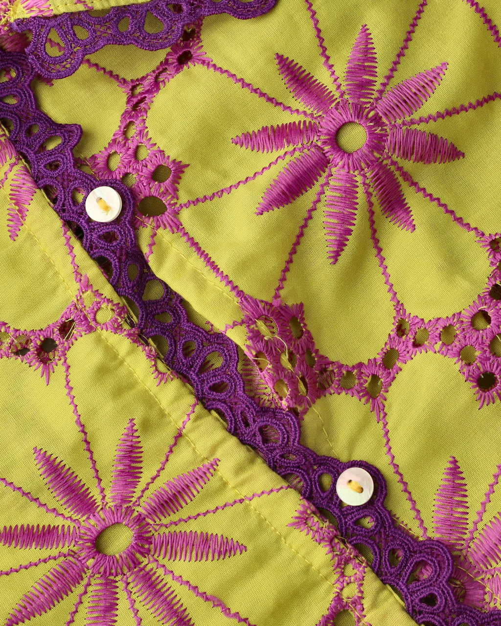 Camisa Maré de Corais Roxo e Amarelo