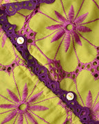 Camisa Maré de Corais Roxo e Amarelo