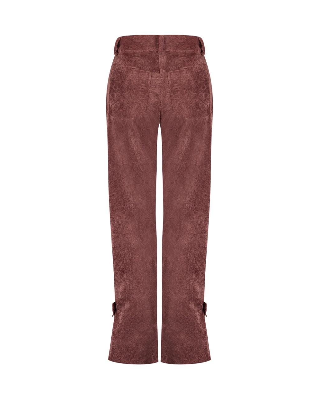 Calça reta veludo cotêle marrom