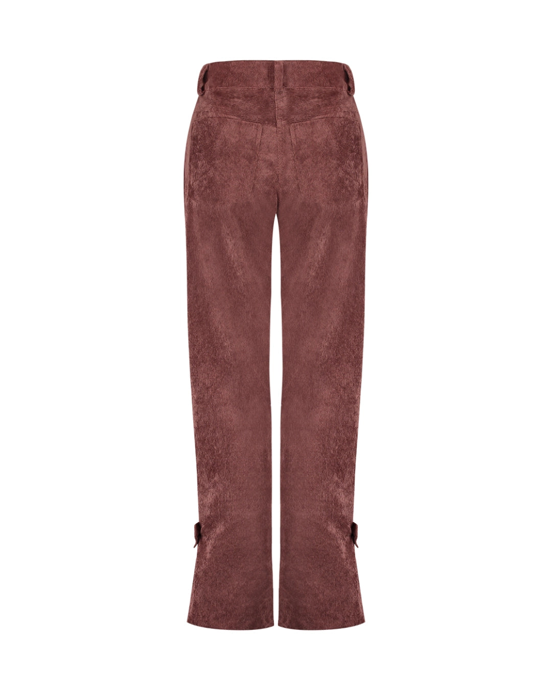 Calça reta veludo cotêle marrom