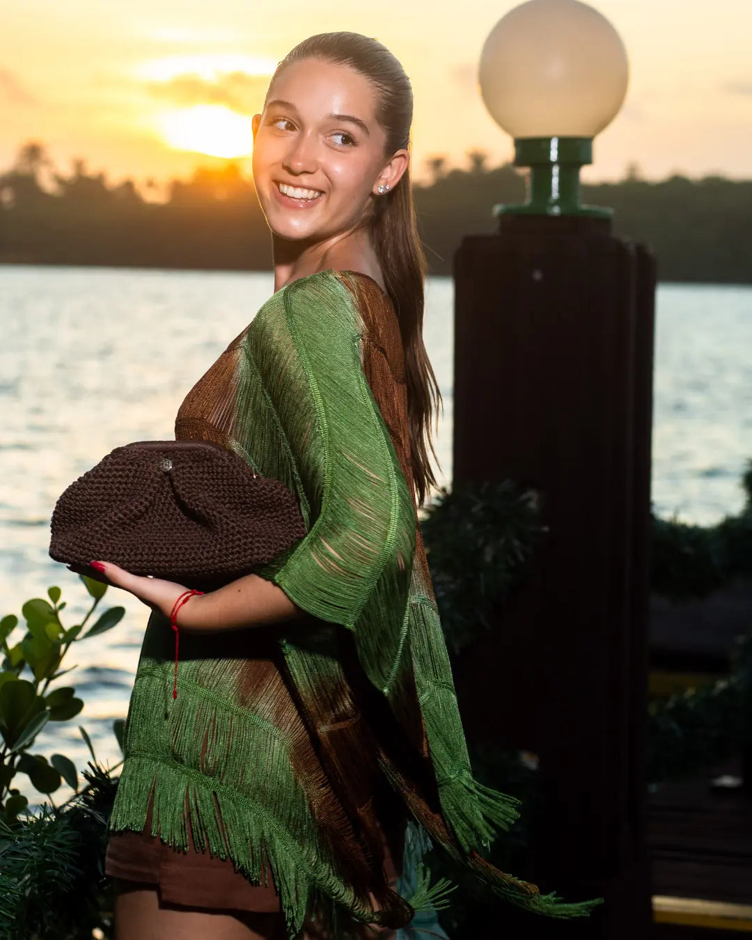 Bolsa Clutch - Marrom