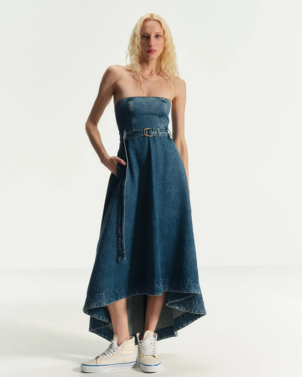 P04VES01 - VESTIDO RODADO BLUE DENIM STONE
