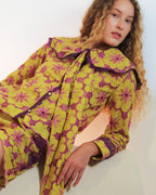 Camisa Maré de Corais Roxo e Amarelo