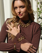 Pulseira lezar dourada