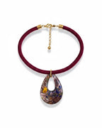 Chocker Veludo Murano Vinho