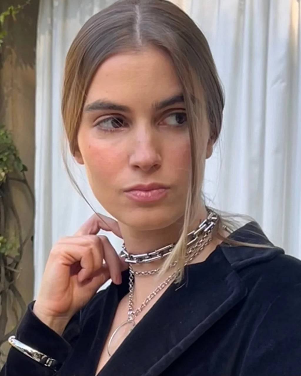 Chocker fashion prata