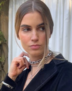 Chocker fashion prata