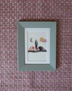 Colagem enquadrada sol - moldura verde