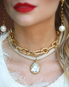 Chocker veludo branco cristal