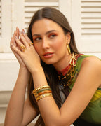 Pulseira acrílico caramelo