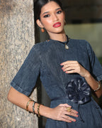 Pulseira dura organica prata