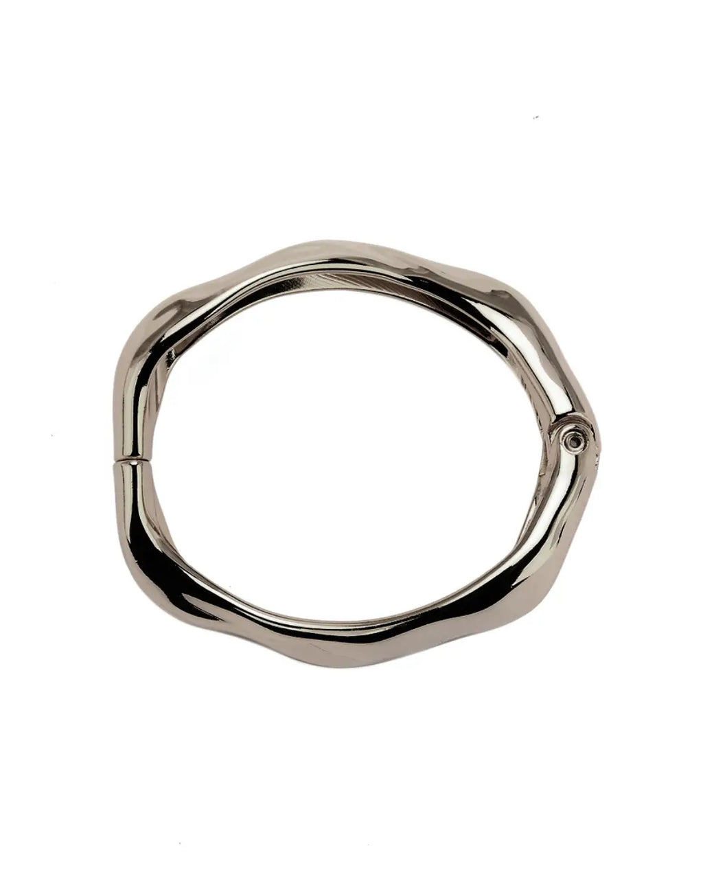 Pulseira dura organica prata