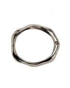 Pulseira dura organica prata