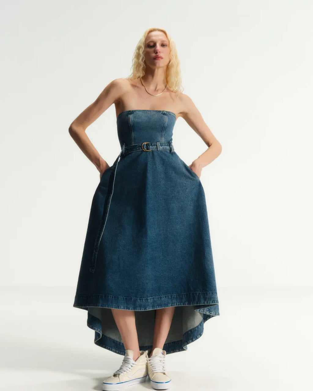 P04VES01 - VESTIDO RODADO BLUE DENIM STONE