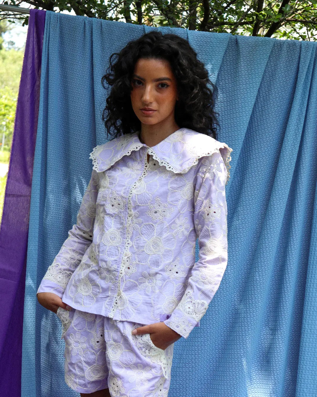 Camisa Maré Corais Lilás