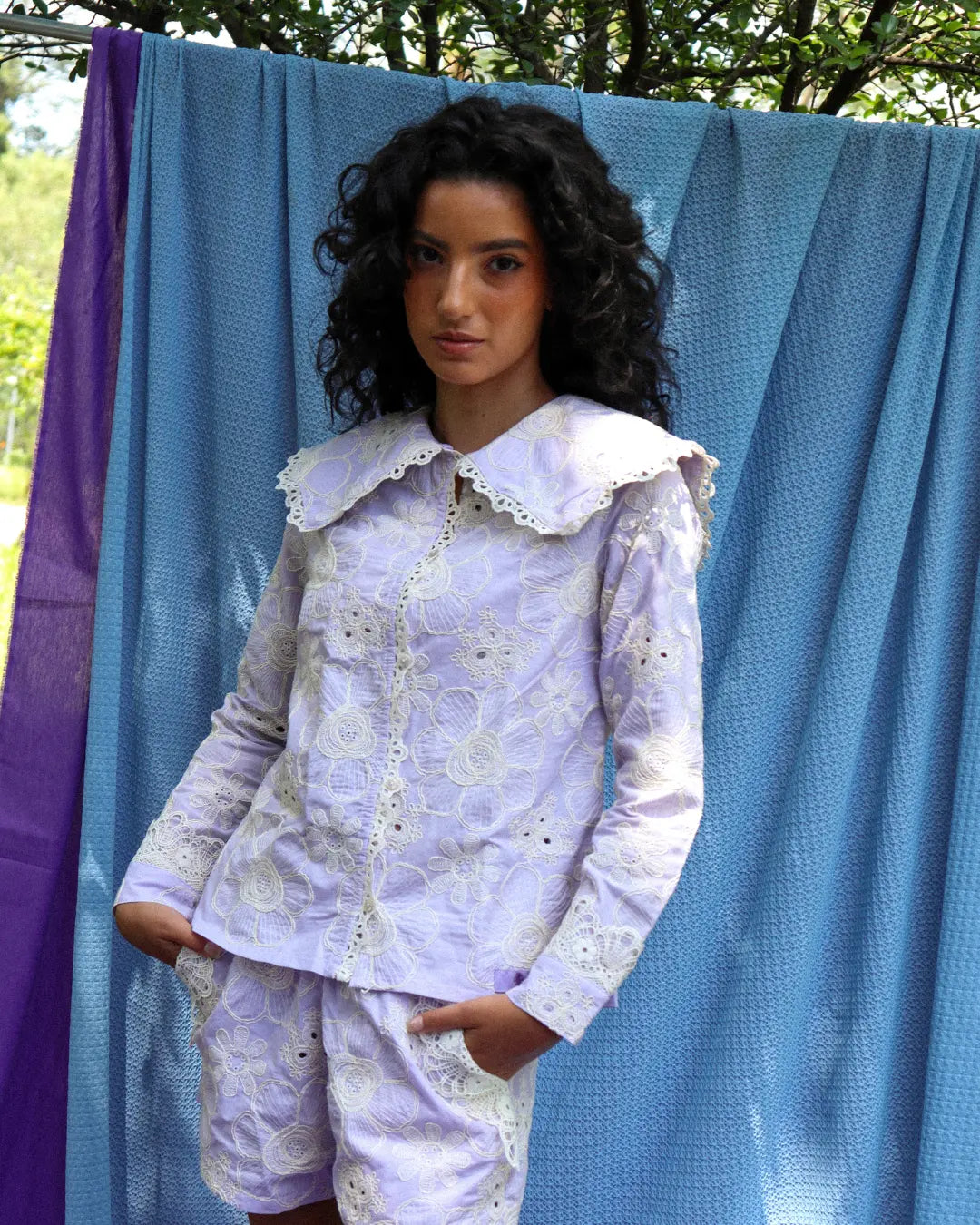 Camisa Maré Corais Lilás