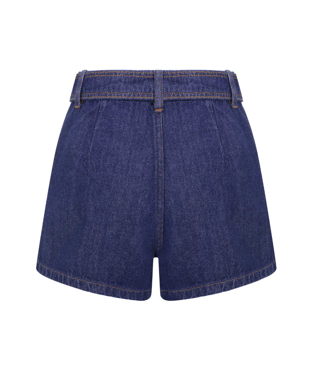 Shorts com Bolsos Frontais e Cinto e Fivela