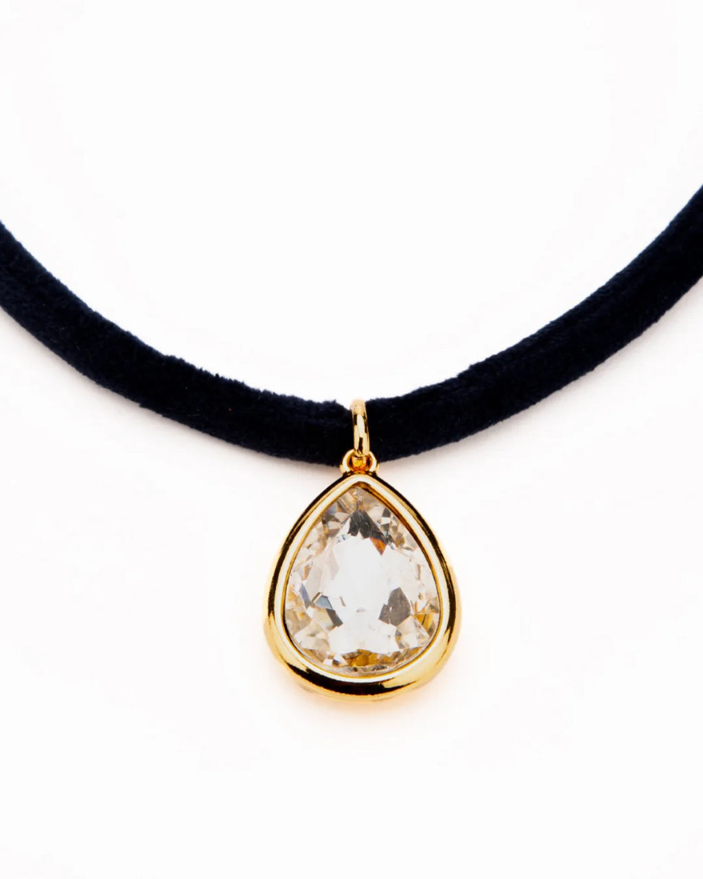 Chocker veludo preto cristal