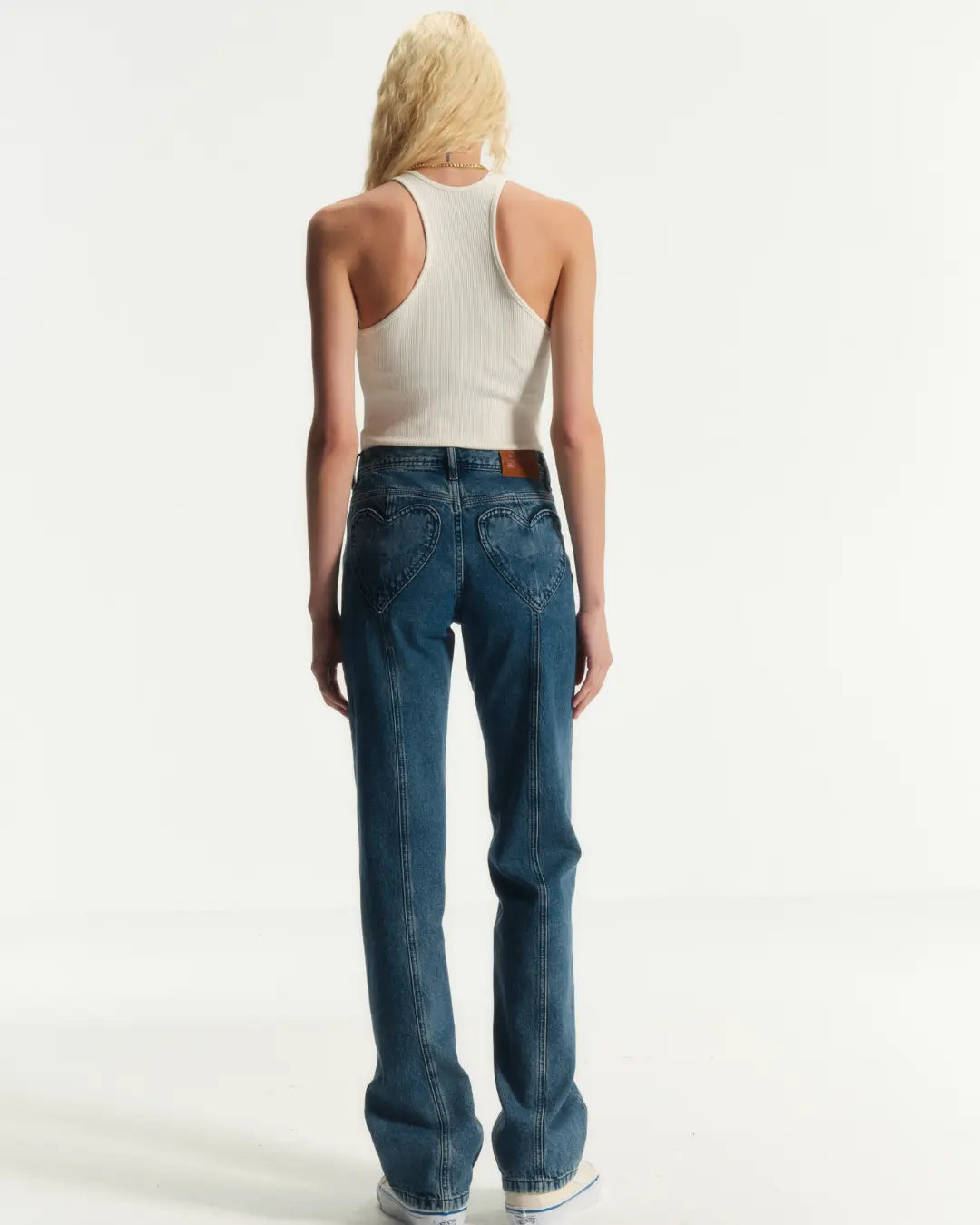 P04CAL05 - CALÇA HEART BLUE DENIM STONE