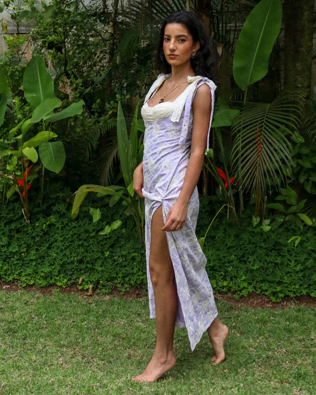 Vestido Floriza Lilás