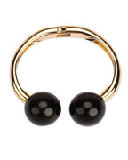 Pulseira dourada bola preta