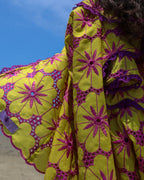 Camisa Maré de Corais Roxo e Amarelo