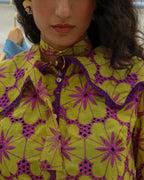 Camisa Maré de Corais Roxo e Amarelo
