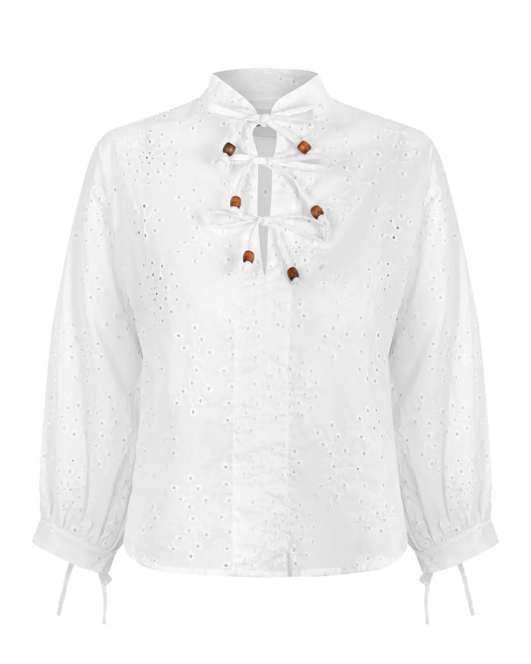 Camisa Lasie com Amarrações no Decote