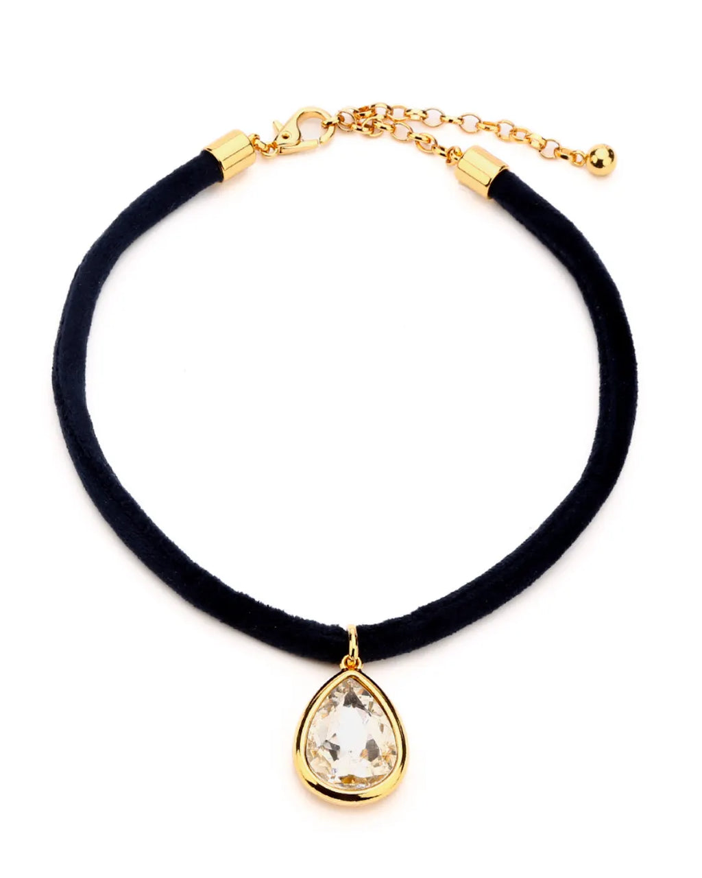 Chocker veludo preto cristal