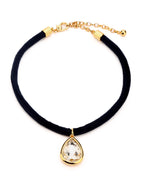 Chocker veludo preto cristal