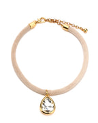 Chocker veludo branco cristal