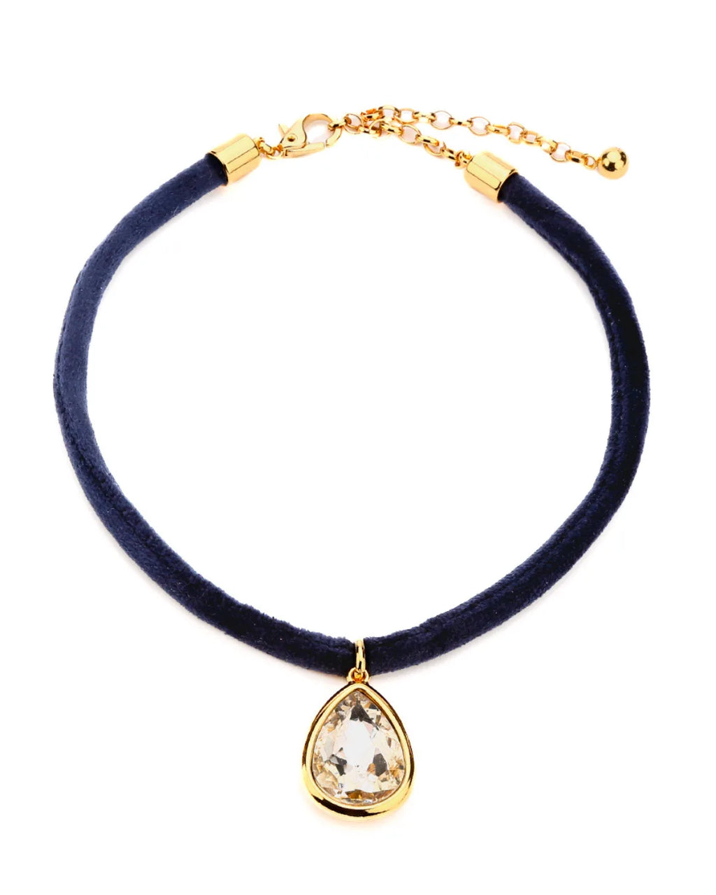 Chocker veludo marinho cristal