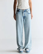 D04CAL04 - CALÇA OVERSIZED LIGHT BLUE DENIM