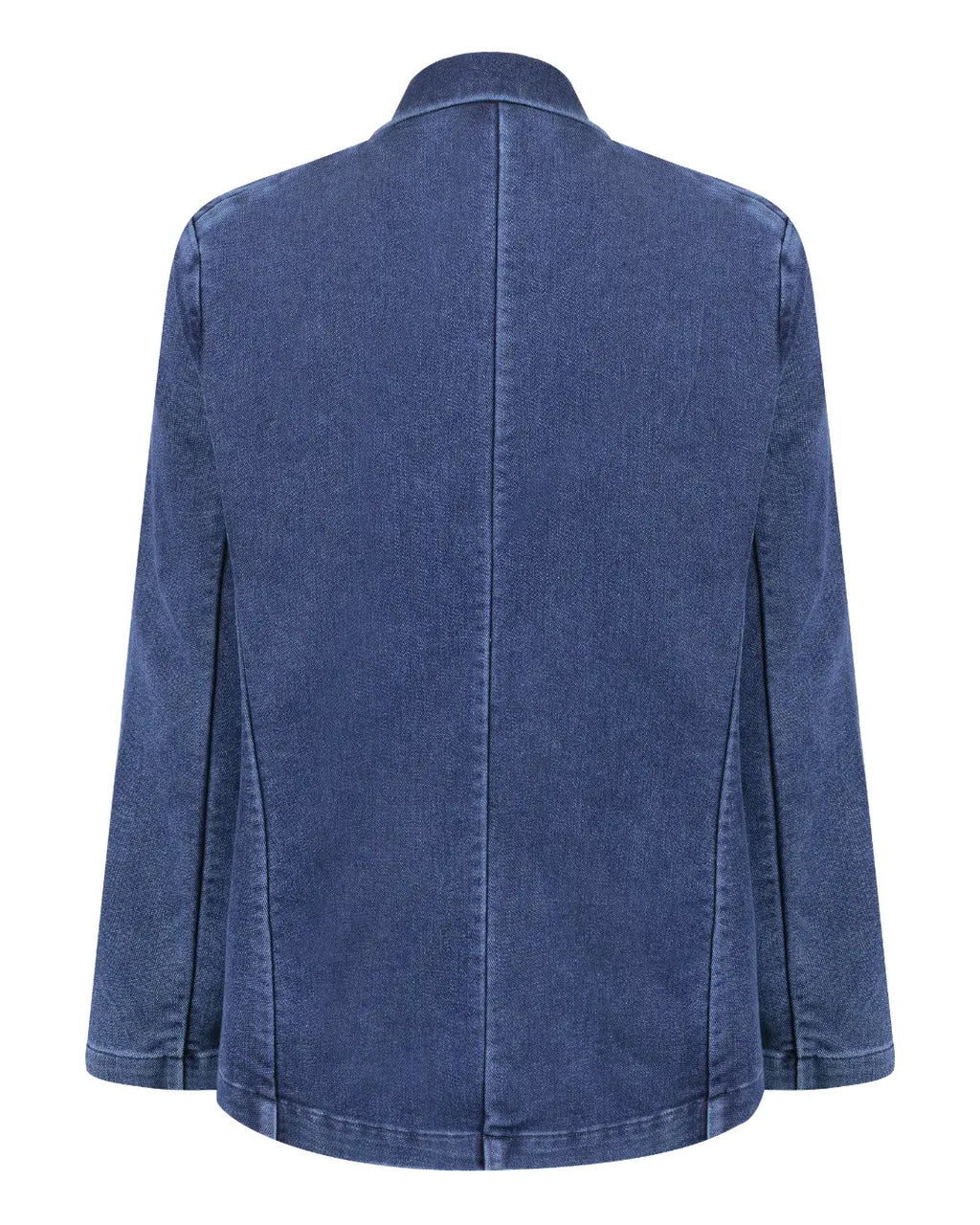 Blazer Jeans com Gola Notched