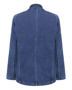 Blazer Jeans com Gola Notched